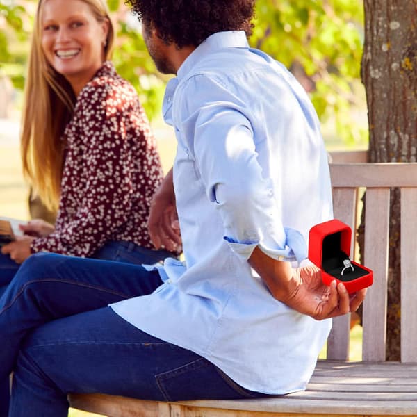 Smyckeskrin Presentförpackningar Halsband Örhänge Ring Presentask Sammetsring Ask, 6 Pack Sammet Smyckeskrin Ring Presentask Set, Singel Ring Ask Fodral Smyckesgåva