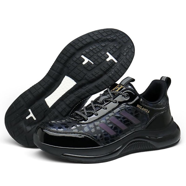 Sneakers för män Mode Halkfria Casual Skor T2266 Black EU 39
