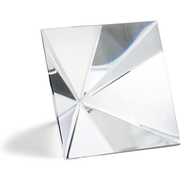 3-pak Klar Krystal Pyramide, 2.4\" Krystal Pyramide Prisme, Glas Brevvægt Pyramide Skrivebords Ornament Til Fotografering, Meditation, Hjemmekontor Kunst Dekoration,