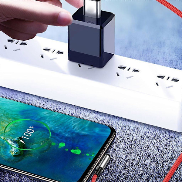 Nylon Flettet USB til Micro USB Kabel Hurtig USB til Micro USB Opladningsdatakabel Red
