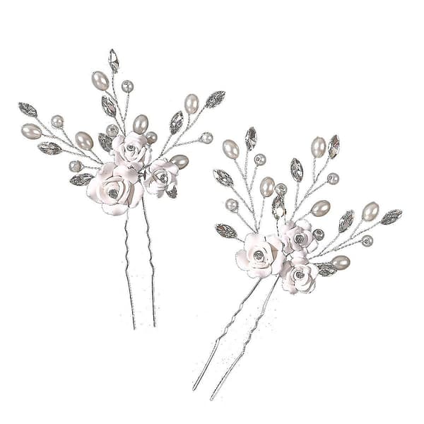 Hårnål i antik stil med perle, super fe blomsterhår, klassisk hårnål