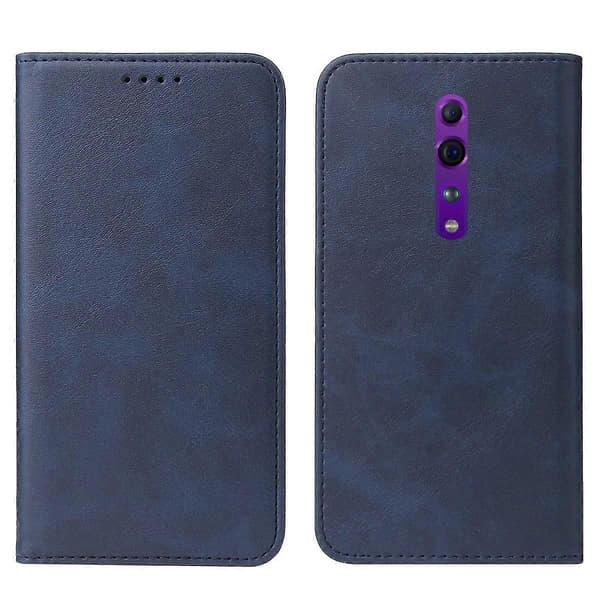 Magnetiskt läderfodral för OPPO Reno Z Blue