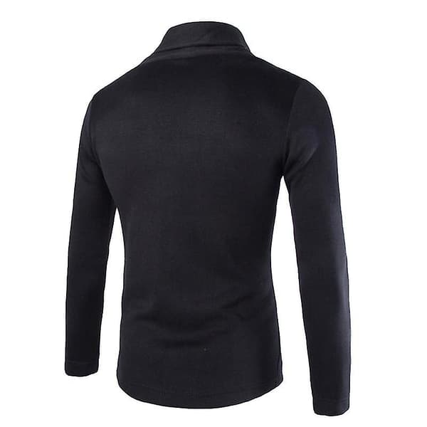Herr Solid Blazer Cardigan Långärmad Casual Slim Fit Tröja Jacka Stickad Rock M A
