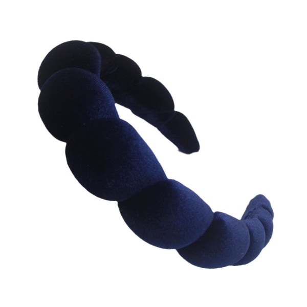 Svampe Bredbrem Hårbøyle Sklisikker Hårnål Legering Hodebånd For Jenter Kvinner Kjærester Dark Blue