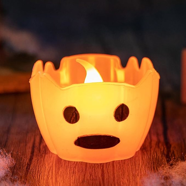 Pumpe Flameless Candle, Pumpkin Candle Light | Pumpe elektronisk lys - Moderne LED Flameless Trick Toy