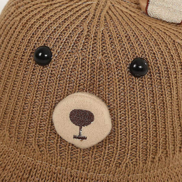 Barn Bred Solhatt Solhatt Stickad Fiskarhatt Brown