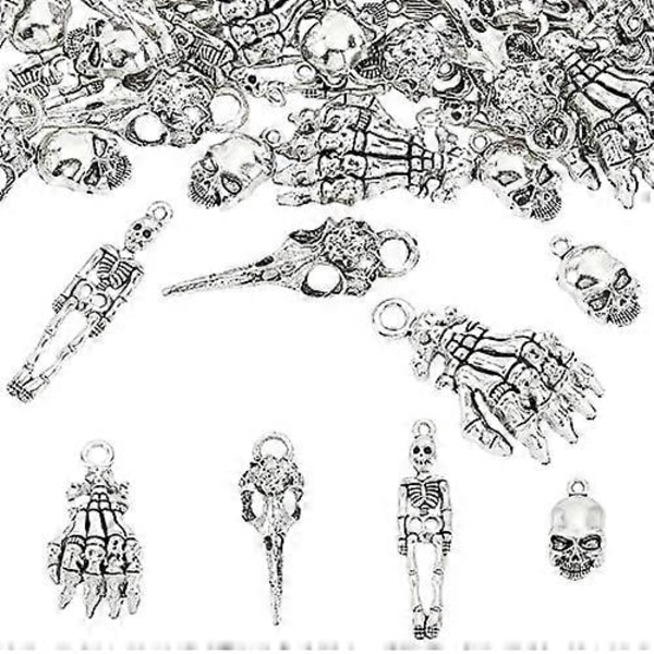 200 st 4 former Alloy Word Charms Berlocker Handgjorda med kärlek Berlocker Oval/Hjärta/Rektangel/Hand Former Smyckestillbehör för DIY Halsband