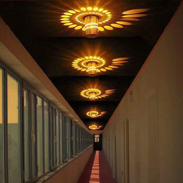 3 Watt LED Væglampe, Aluminium Væglampe, Badeværelseslampe, Moderne Væglampe, Effektlampe, Farvelampe, Gul