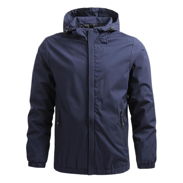 Vår Høst Herre Streetwear Oversized Løs Cardigan Jakke For Løping Gåing Camping Dark Blue 3XL