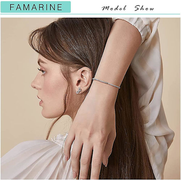 Cz Lång Halsband. Rhinestone Bar Y Lariat Halsband Silver Tone För Kvinnor Födelsedag Style1