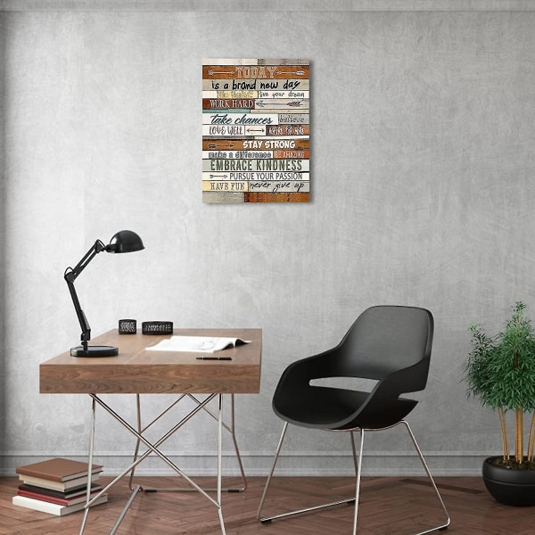 Inspirerande väggkonst för kontor, motiverande affischer, citat, kontorsväggdekor, canvas-tryck, inramad bild, positiva affirmationer, väggdekor för vardagsrum