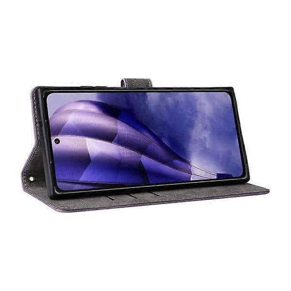 Kompatibel til HMD Skyline Wallet Case RFID PU Læder Cover Stand View Purple