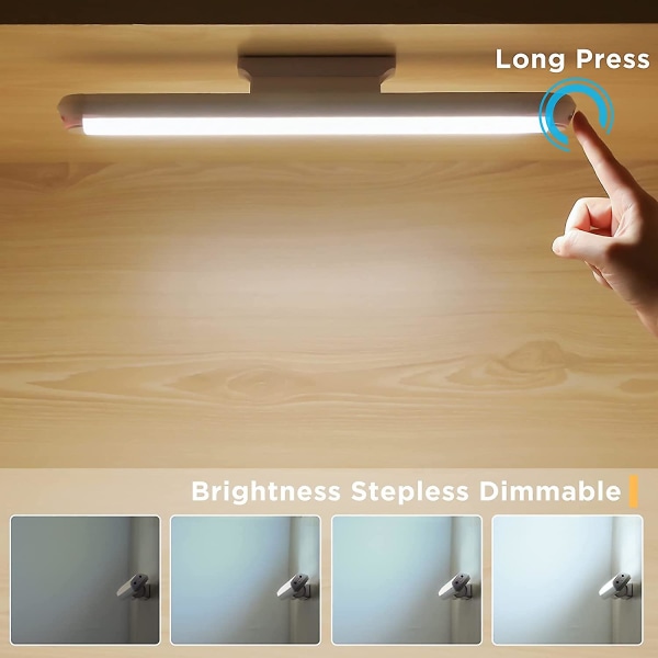 34cm dimbar LED-skåpsbelysning med fjärrkontroll, touch och uppladdningsbar vägglampa, justerbar LED-list under köksskåp trådlös 3