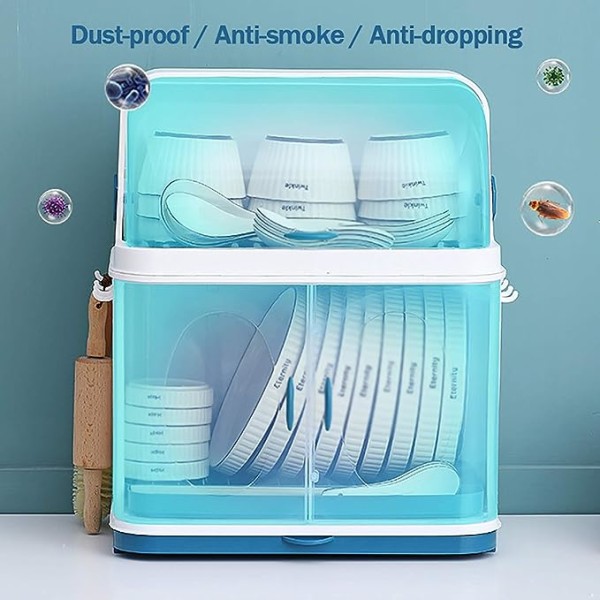 shop Kompakt Diskställ Diskställ Set, Plast Diskställ, Köksavrinningsställ med lock, för Köksorganisatör Förvaring