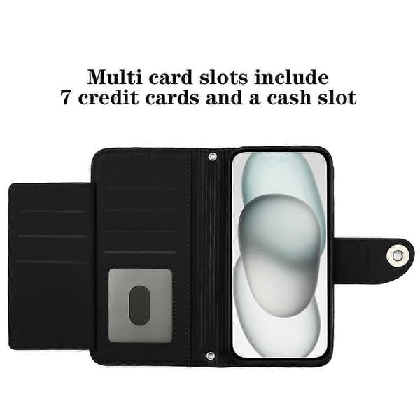 Rombiskt Läderfodral För Xiaomi 14 Black