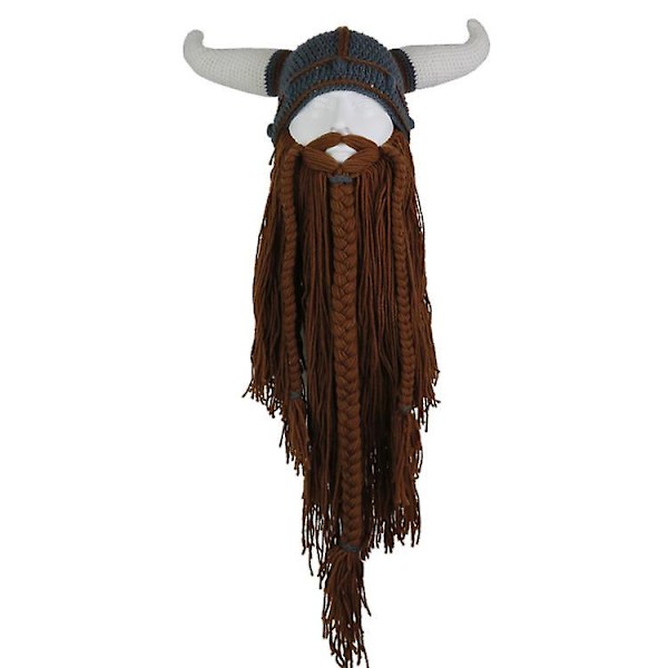 Herrar Barbarian Beanie, Halloween Viking Skäggmössor Stickade Mössor style 5