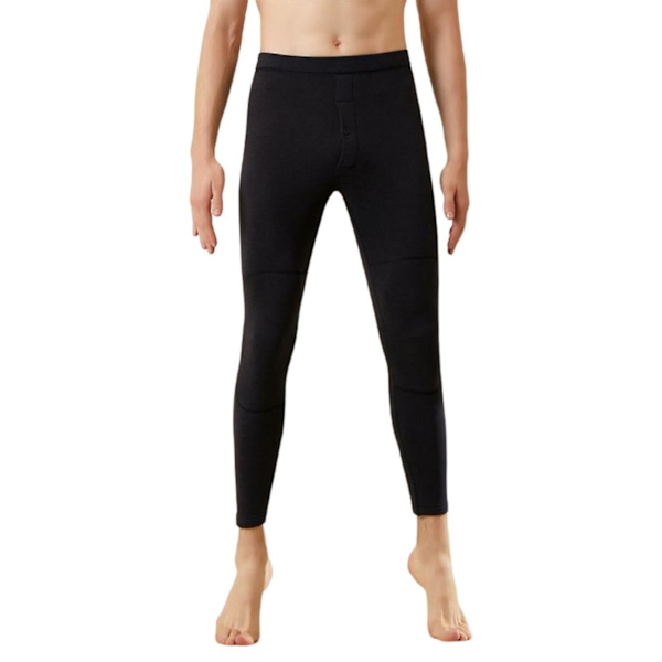 Vadderade tjocka höstbyxor herrarnas varma byxor vintertröja linjebyxor foderbyxor 4XL 185-94A Dark Grey