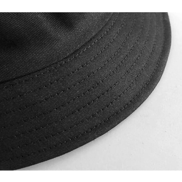 Fiskehatter for kvinner, solhatt, strandhatt, fiskehatt, sommerhatt, utendørshatt, sammenleggbar og vendbar Schwarz