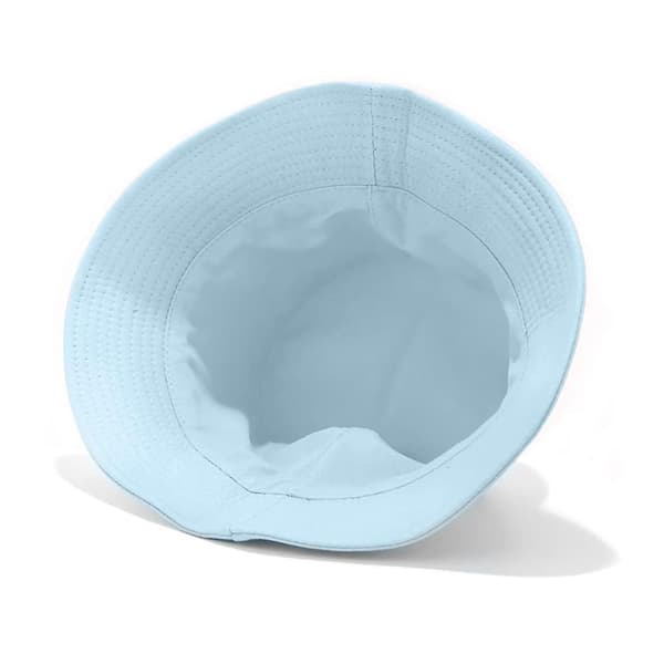 Fiskehatte til damer, solhat, strandhat, fiskerhat, sommerhat, udendørshat, foldbar og vendbar hellblau