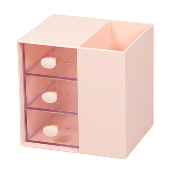 Kynäteline, pöytätarvikkeiden säilytys, kynäpurkki toimistoon, kouluun, 12*12*10cm Pink