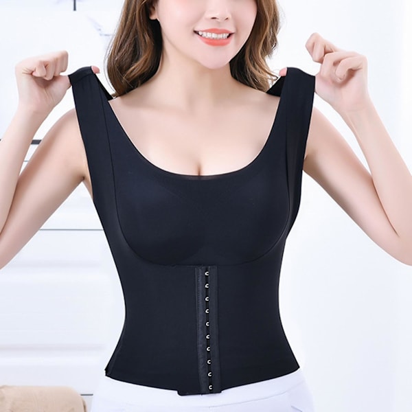 4 i 1 midjetränare bh kvinnor andningsbar shapewear bröststöd tank top 4XL Skin Color