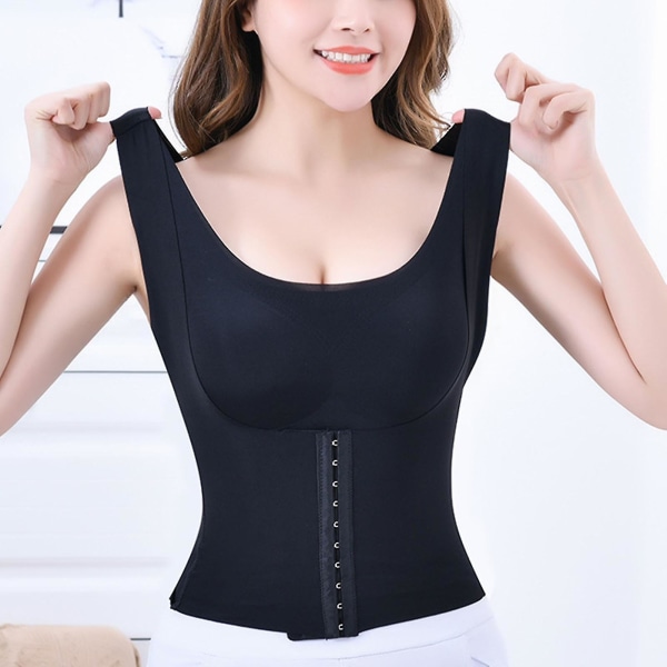 4-i-1 Taljetrænere BH Kvinder Åndbart Shapewear Bryststøtte Tanktop L Skin Color