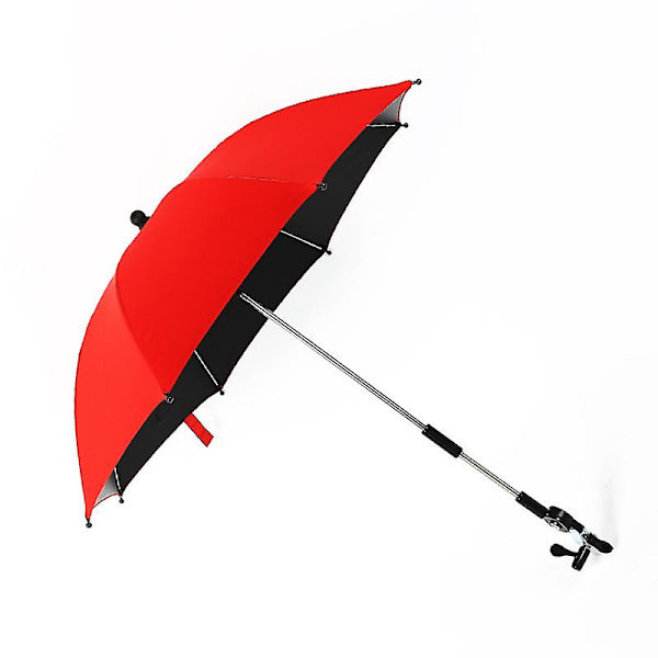 Universell parasoll solskydd för barnvagnar solskydd paraply Red