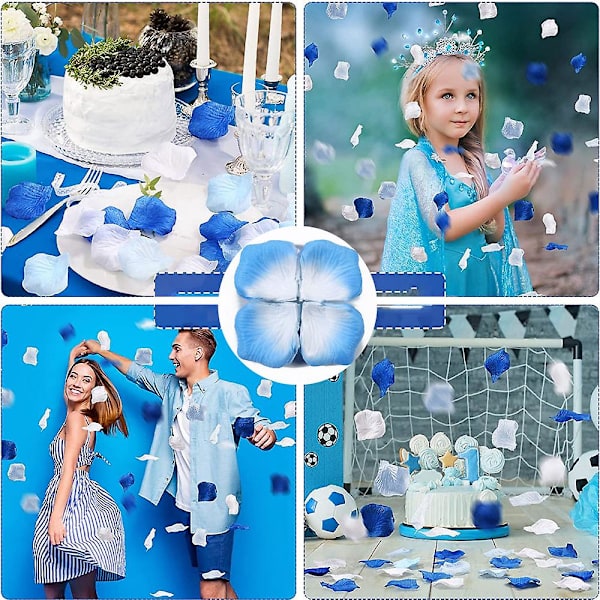 3000 stj ros kronblad konstgjorda blomblad för alla hjärtans dag bröllopsfest blomsterdekoration blue