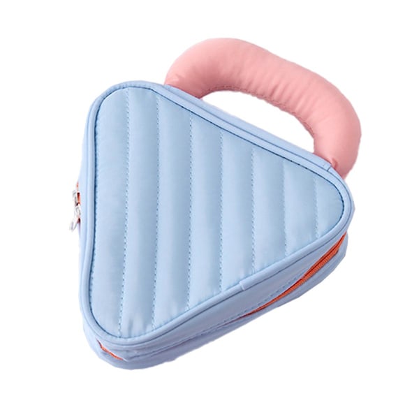 Smukke Makeup Tasker Til Kvinder Makeup Taske Organizer Stor Fløjl Polyester Og Imitation Nylon blue