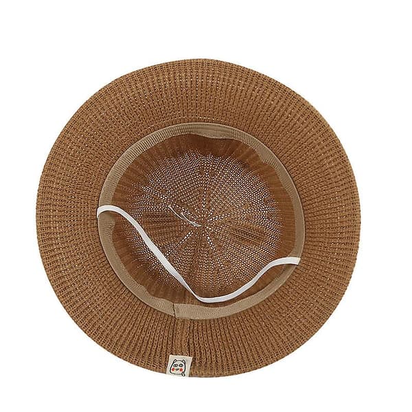 Barn Bred Solhatt Solhatt Stickad Fiskehatt Pink1