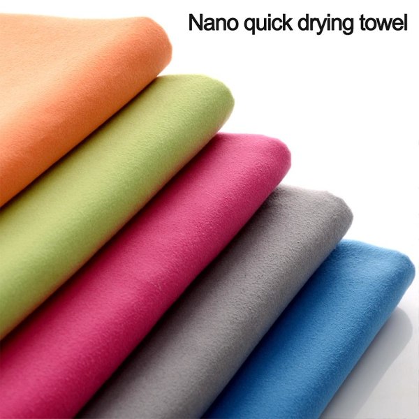 Badehåndkle (70*140cm), overdimensjonert, mykt, superabsorberende og hurtigtørkende for sport, fitness, yoga, grå Blue