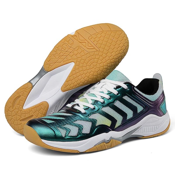 Lätta sneakers för män och kvinnor, lämpliga för inomhusbanor, badminton, 3Dw66 Green EU 43