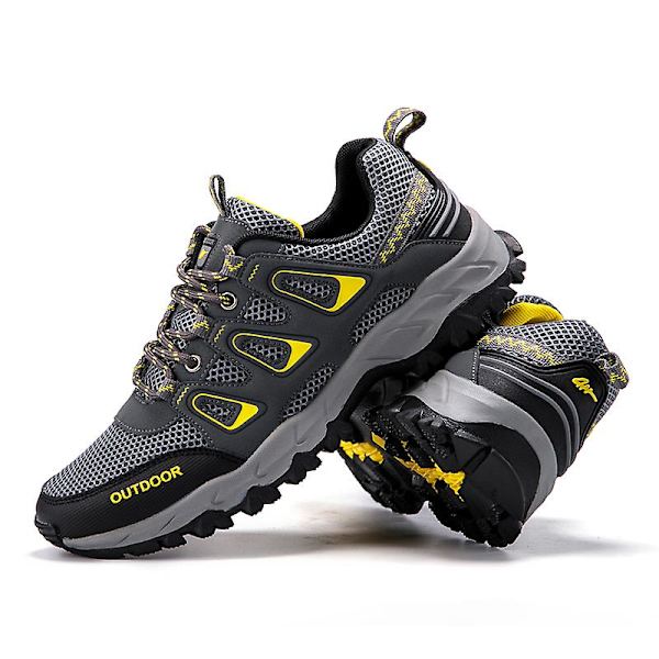 Herre Vandresko Lav Top Sneakers Til Udendørs Trailing Trekking Vandring 3Ds1981 Gray EU 44