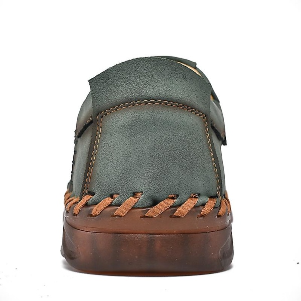 Herr Casual Skor Läder Loafers 3038 Green EU 45