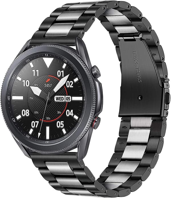 Galaxy Watch Remme 46mm / S3, 22mm Solid Rustfrit Stål Quick Release Rem Til Samsung Galaxy Watch, Gear S3 Classic Frontier, Samsung Galaxy