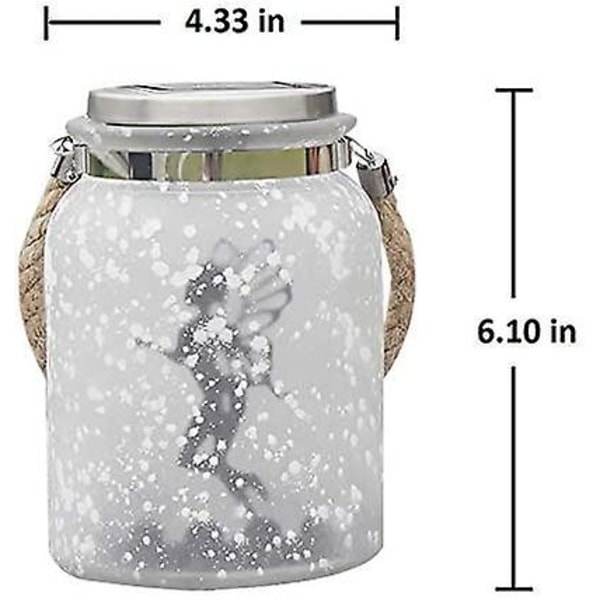 Solcellelykt Hagebelysning, Hagegaver Vanntett Hvit Frostet Glass Hengende Potte 20 Varmhvite Mini LED Hage