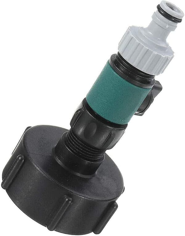 2-pakning IBC vannslangeadapter, IBC vanntankkobling S60x6 med kran