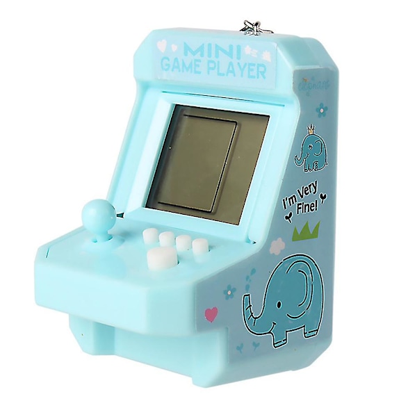 Mini Elektronisk Tetris Spel Maskin Nyckelring Kompakt Portale Leksak För Barn Green