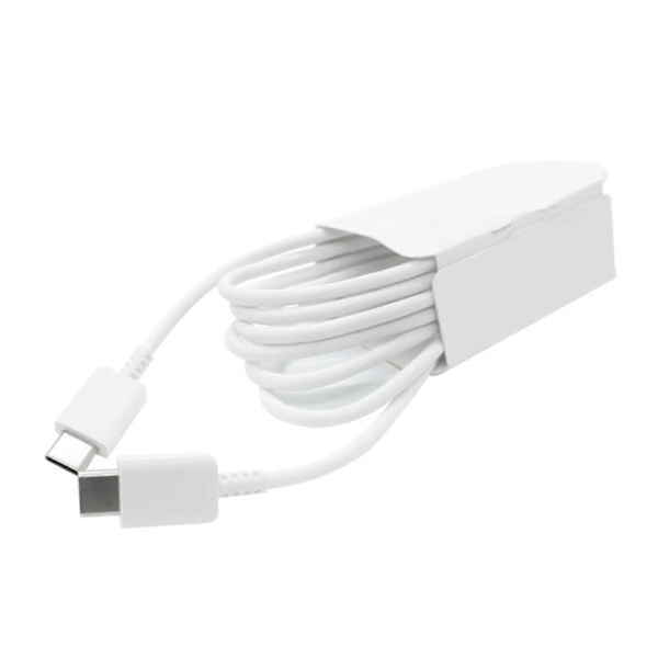 Type C til Type C Kabel PD Hurtig Opladning Fleksibel Type C Datakabel til Android til Note 10 Telefon 3.3ft Hvid