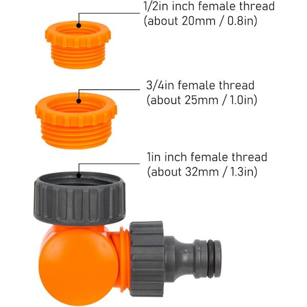 Hurtig Slangekoblingsadapter, 180 Graders Hurtigkobling Plast Vandhane Slangekobling Roterbar Adapter