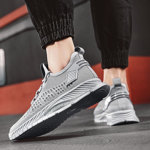Herre Sports Løbesko Flyvende Vævet Åndbare Sneakers Frd5001 Gray EU 41