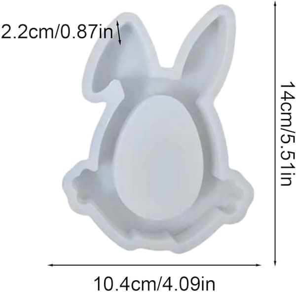 Påskehare silikoneforme, 3D kaninlys silikoneform | Bløde og genanvendelige silikoneforme, Genanvendelig og let bageform til boligindretning