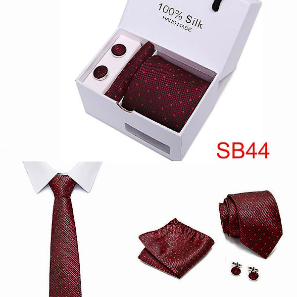 Herr slips slips presentförpackning 5 delar kostym grupp slips affärs formell bröllop slips B44