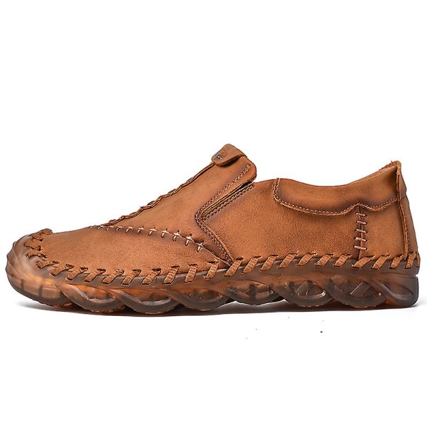Miesten vapaa-ajan nahkaloaferit 3038 Brown EU 38