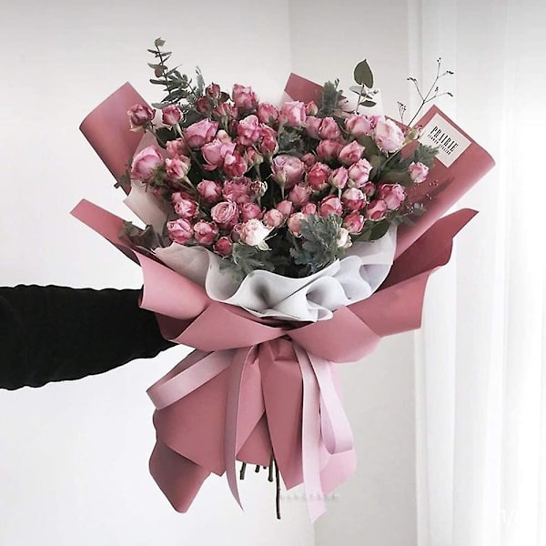 Vandtæt Enkeltfarvet Blomsterindpakningspapir Rulle, 50 cm 15 meter, 1 Rulle (e)