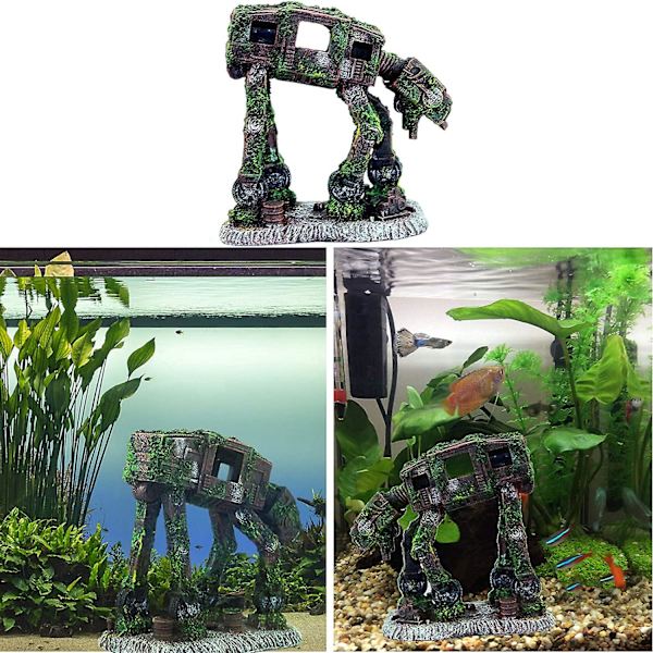 Hartsdekoration i akryl - robot - akvarietillbehör