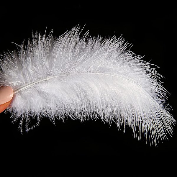 200 stk. bløde kalkun Marabou fjer 10-15 cm til håndværk drømmefanger dekoration naturlige bløde kalkun Marabou fjer, hvid