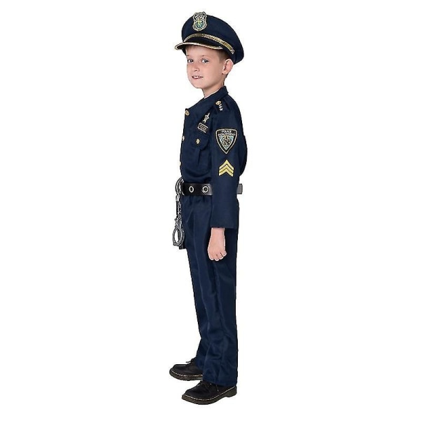 Polisdräkt för barn, Halloween Cosplay polisdräkt S