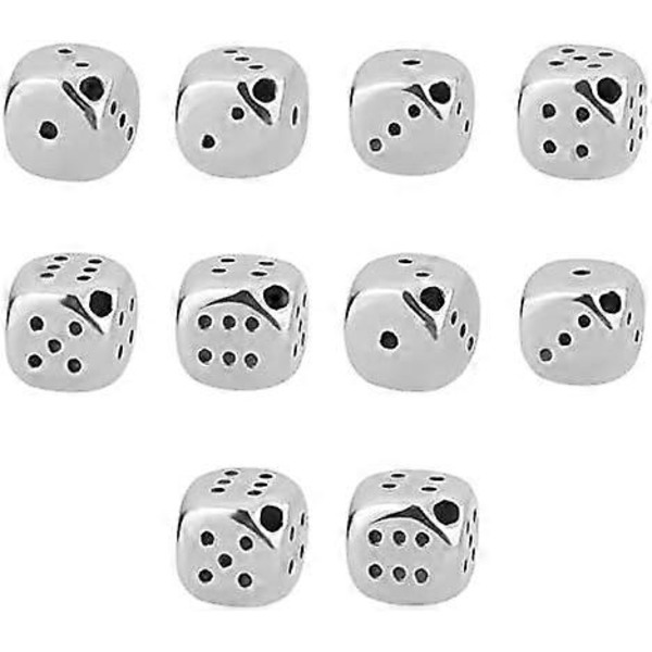 10 st Tärningsavståndspärlor Rostfritt Stål Pärlor Metall Kvadrat Lösa Pärlor för DIY Smyckestillverkning 2mm Hål Rostfritt Stål Färg