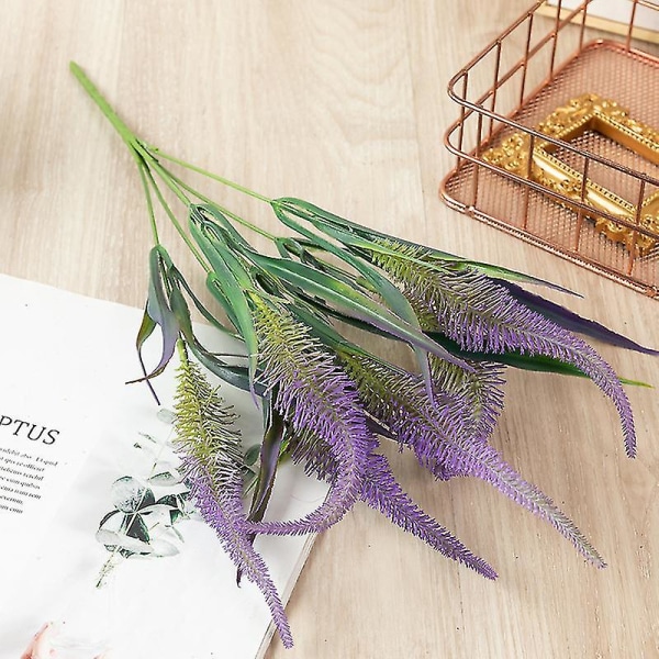 4 st konstgjorda Setaria-växter blomsterarrangemang för vardagsrumsbordsdekoration DIY bröllopsfotografering rekvisita Purple